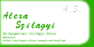 alexa szilagyi business card