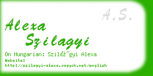 alexa szilagyi business card